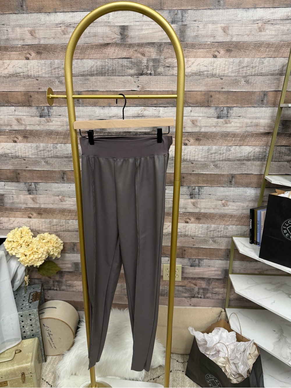 Women's Slim-Fit Track Joggers in Taupe